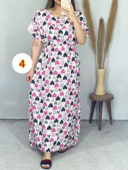 پیراهن نخی طرح میکس کد 4097