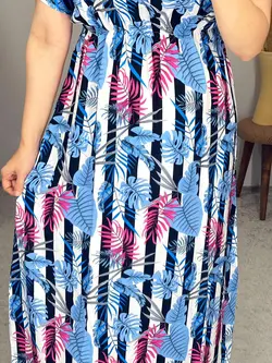 پیراهن نخی طرح برگ کد 4098