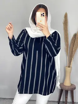 شومیز یفه دار متین کد 3280