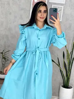 پیراهن عروسکی دکمه دار کد 4033