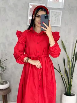 پیراهن عروسکی دکمه دار کد 4033