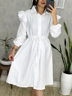 پیراهن عروسکی دکمه دار کد 4033