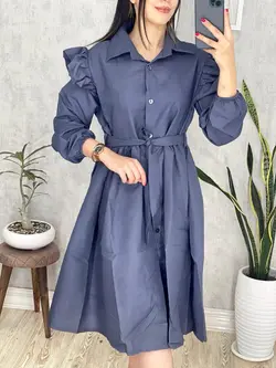 پیراهن عروسکی دکمه دار کد 4033