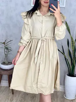 پیراهن عروسکی دکمه دار کد 4033