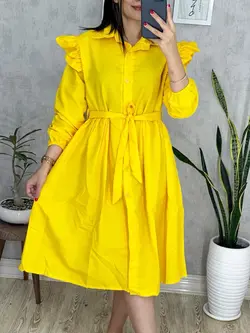 پیراهن عروسکی دکمه دار کد 4033