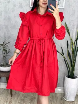 پیراهن عروسکی دکمه دار کد 4033