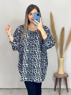 شومیز طرح پلنگی . کد 3206