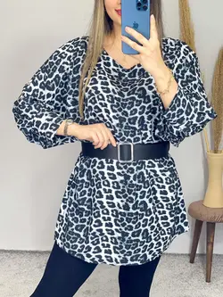 شومیز طرح پلنگی . کد 3206