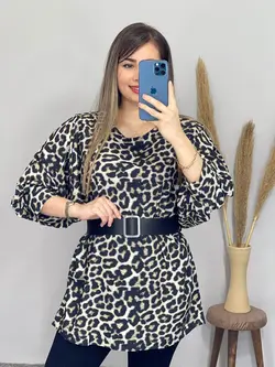 شومیز طرح پلنگی . کد 3206
