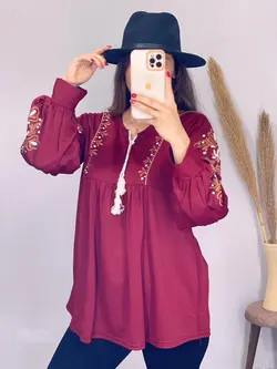 بلوز طرحدار ملیکا کد 7098