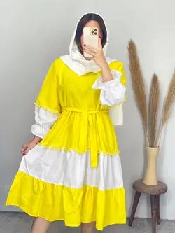 پیراهن مانتویی منگوله دار کد 4071