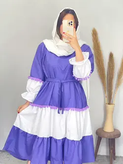 پیراهن مانتویی منگوله دار کد 4071