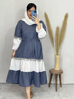 پیراهن مانتویی منگوله دار کد 4071