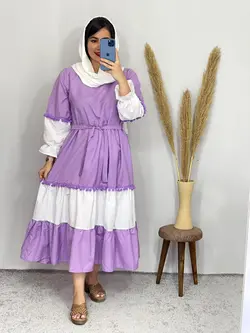 پیراهن مانتویی منگوله دار کد 4071