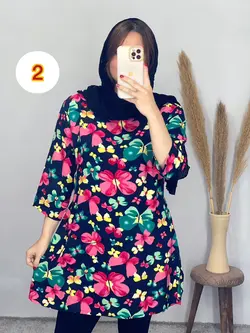 تونیک قواره دار نخی کد 7103