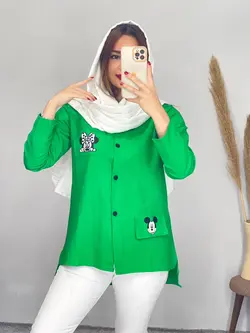 مانتو کتان میکی موس کد 5091