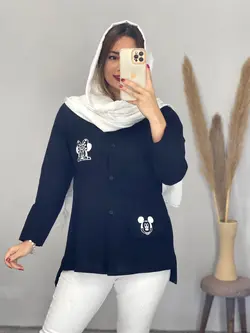 مانتو کتان میکی موس کد 5091