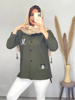 مانتو کتان میکی موس کد 5091