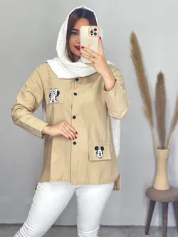 مانتو کتان میکی موس کد 5091