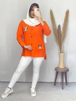 مانتو کتان میکی موس کد 5091