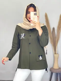 مانتو کتان میکی موس کد 5091