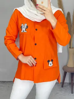 مانتو کتان میکی موس کد 5091