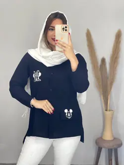 مانتو کتان میکی موس کد 5091