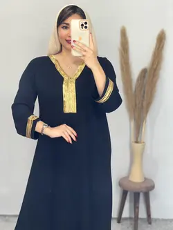 پیراهن مشکی پولک دوزی کد 4109