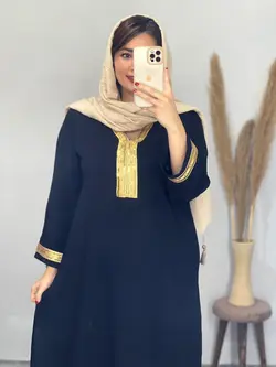 پیراهن مشکی پولک دوزی کد 4109