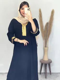 پیراهن مشکی پولک دوزی کد 4109