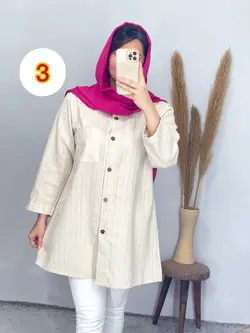مانتو لینن لمه دار کد 5100