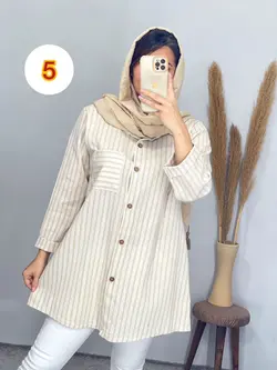 مانتو لینن لمه دار کد 5100