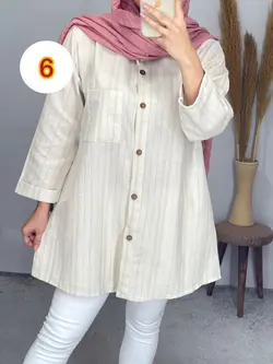 مانتو لینن لمه دار کد 5100