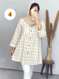 مانتو لینن لمه دار کد 5100