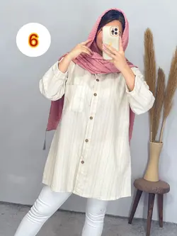مانتو لینن لمه دار کد 5100