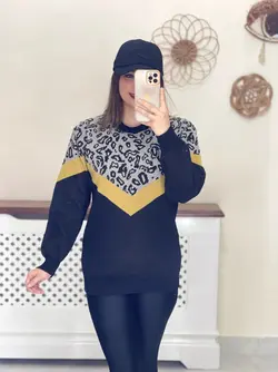 بلوز بافت پلنگی کد 7114