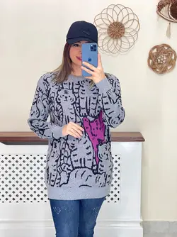 بافت طرح گربه کد 7119