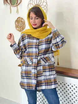 مانتو چهارخونه دوجیب کد 5114