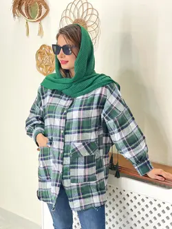 مانتو چهارخونه دوجیب کد 5114