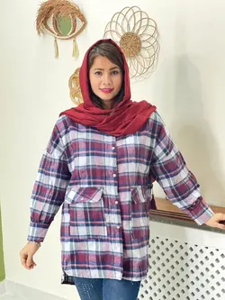 مانتو چهارخونه دوجیب کد 5114