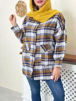 مانتو چهارخونه دوجیب کد 5114