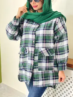 مانتو چهارخونه دوجیب کد 5114