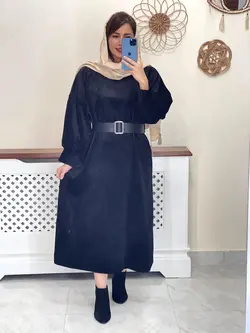 پیراهن مخمل کبریتی کد 4116