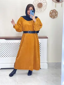 پیراهن مخمل کبریتی کد 4116