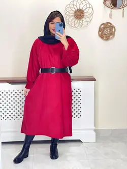 پیراهن مخمل کبریتی کد 4116