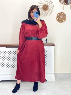 پیراهن مخمل کبریتی کد 4116