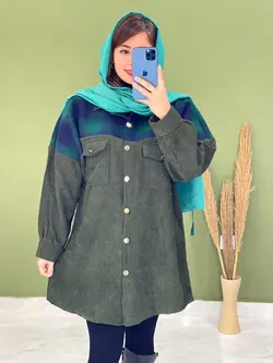 مانتو ترکیبی 2جیب کد 5067