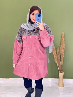 مانتو ترکیبی 2جیب کد 5067