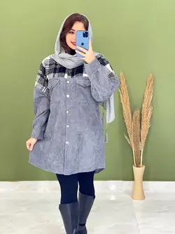 مانتو ترکیبی 2جیب کد 5067