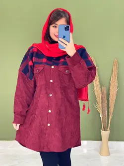 مانتو ترکیبی 2جیب کد 5067